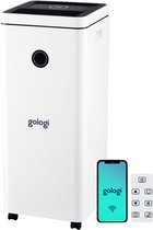 Gologi Luchtontvochtiger met App - Ontvochtigt Tot 12L Per Dag - Was-droog functie - Voor in huis - Geschikt Voor Kelder, Slaapkamer , Badkamer en Woonkamer - Dehumidifier - Vochtvreter Tegen Schimmel - Wit
