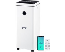 Gologi Luchtontvochtiger met App - Ontvochtigt Tot 12L Per Dag - Was-droog functie - Voor in huis - Geschikt Voor Kelder, Slaapkamer , Badkamer en Woonkamer - Dehumidifier - Vochtvreter Tegen Schimmel - Wit