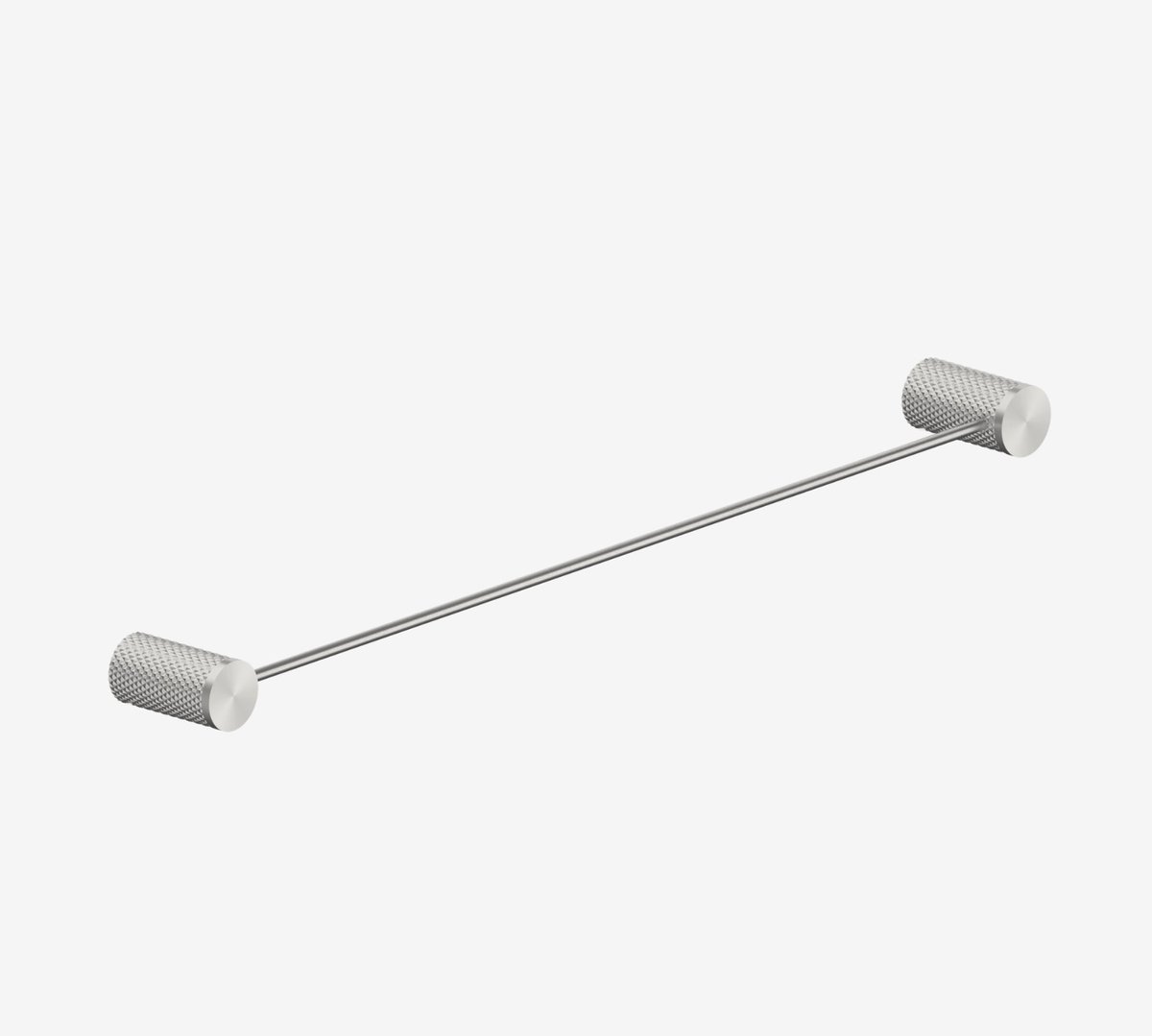 Owen & Finch Handdoekrek Enkel 600 mm – Luxe Diamantkarteling – Geborsteld Nikkel | Brushed Nickel – Messing Wandrek