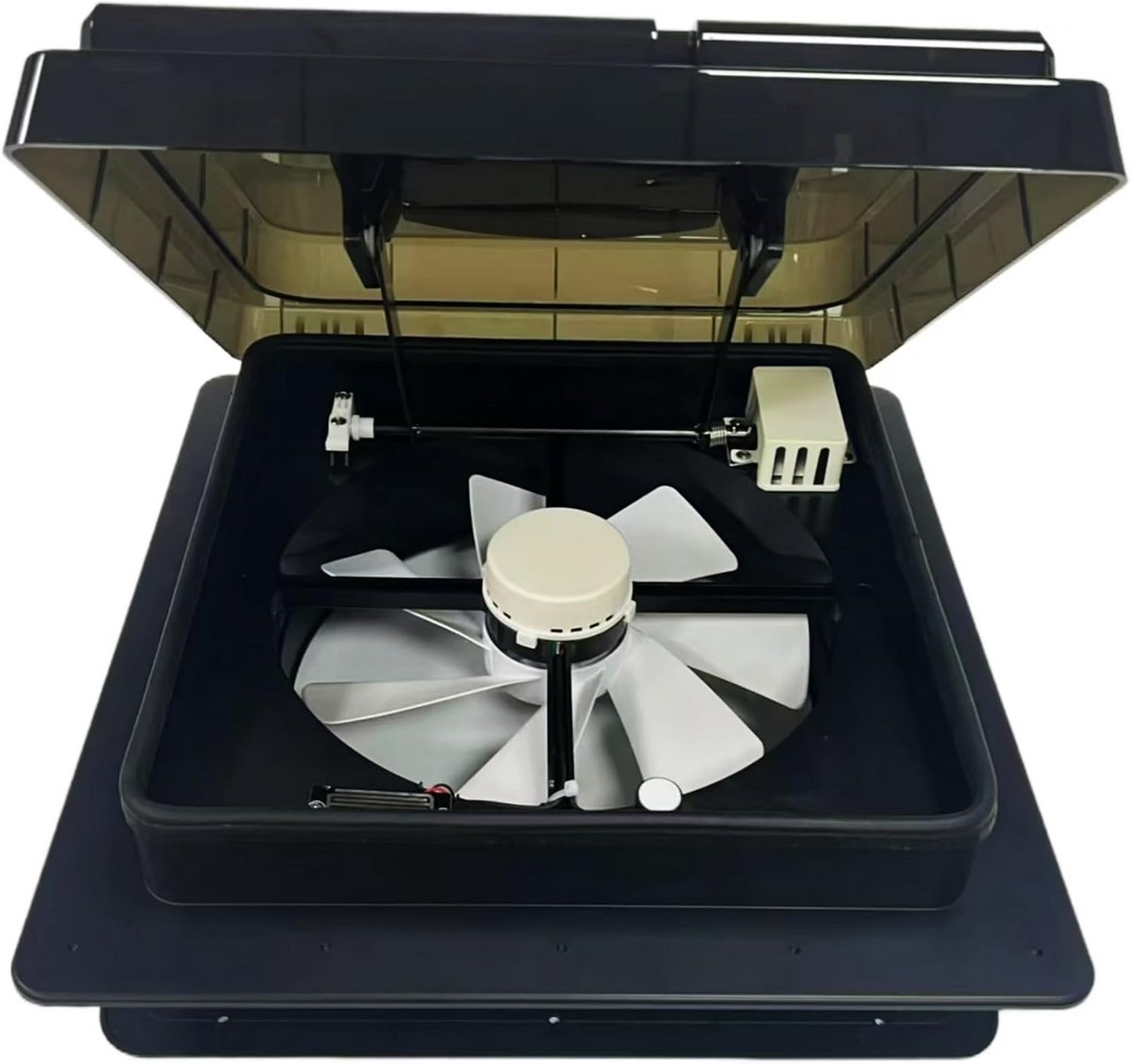 Dakventilator Camper - Ventilator Camper - Frisse Lucht - Ultra Stil - 45 x 45 x 14.5 cm - Zwart