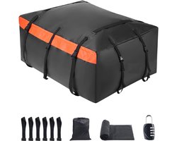 Famanu - Bagagedrager op het dak van de auto, 20 kubieke meter dakbagagedrager, zware 840D PVC 100% waterdichte autodakbagagetas voor alle voertuigen met/zonder rek - met slot, antislipmat, 6 deurhaak