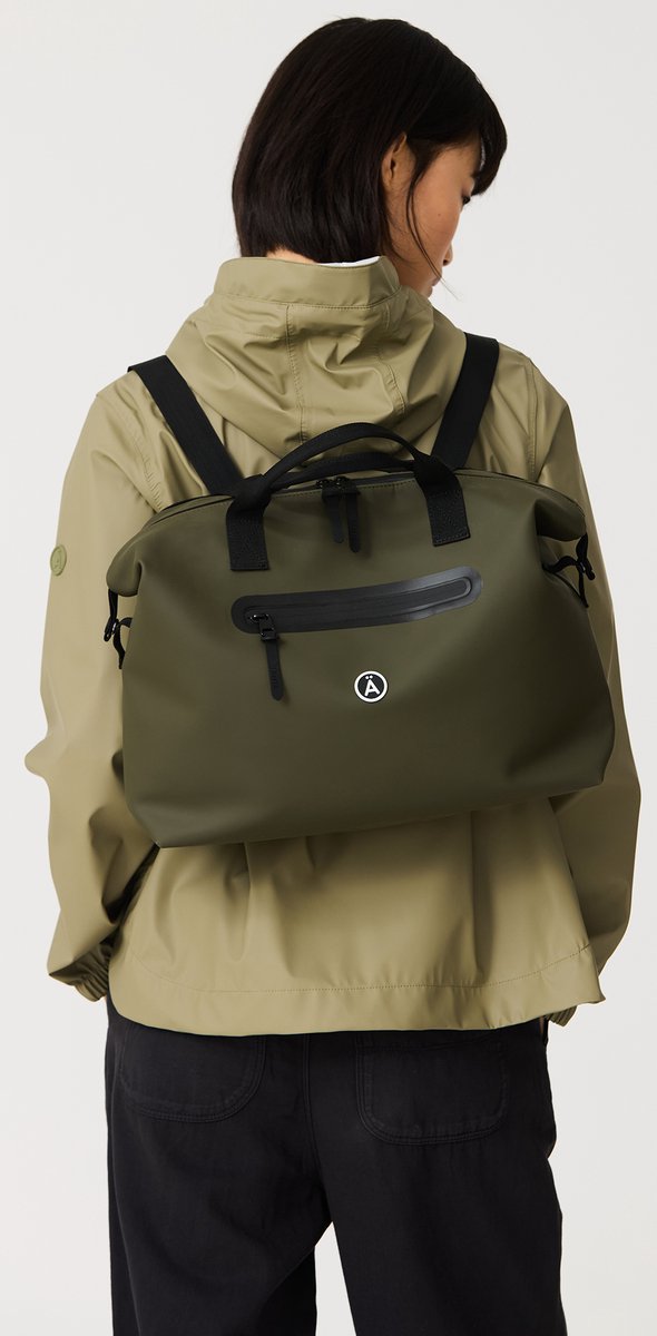 Khaki waterdichte schoudertas Lyra van Tantä