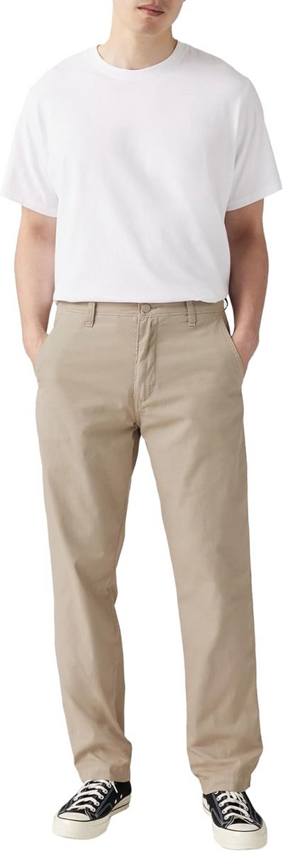 Heren Chino Broek Authentic Straight Pasvorm Katoen