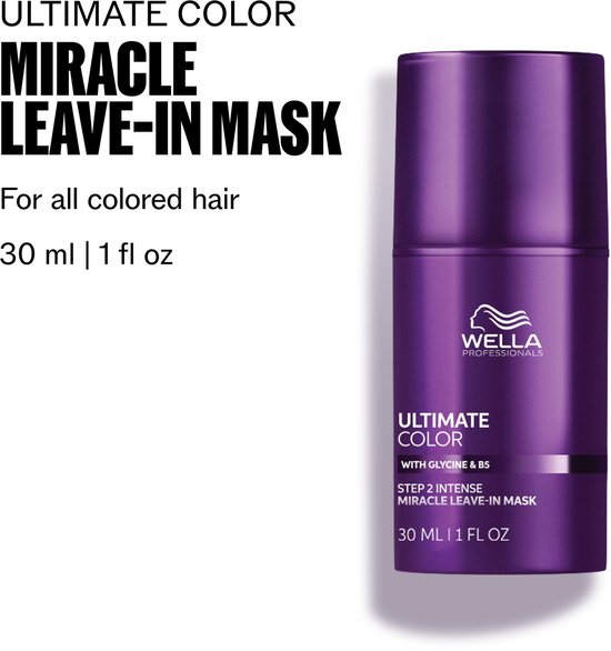 Wella Professionals Ultimate Color Miracle Leave-In Mask 30ml paarse fles.