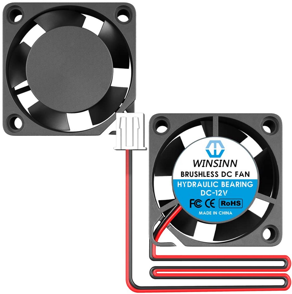 Set van 2 Stuks 20mm 12V Stille Hydraulische Koelventilator voor Elektronica