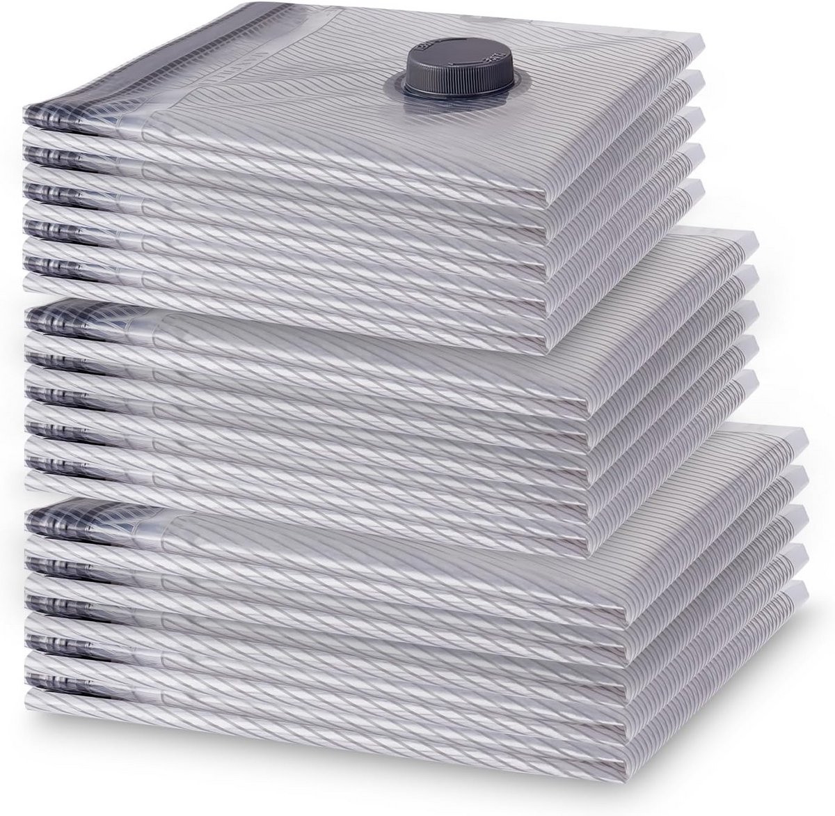 15x Ruimtebesparende Vacuümzakken Kleding - Verschillende Maten - Voor Reizen en Opslag
