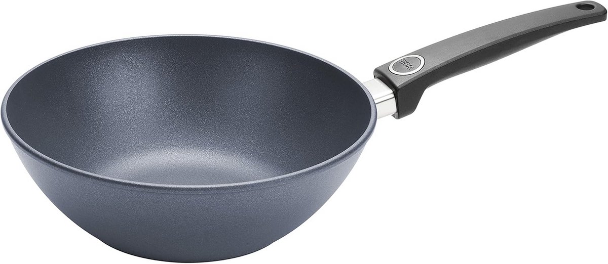 Gietijzer Wokpan met Diamant Coating - Krasbestendig en Anti-Aanbak - Geschikt voor Inductie