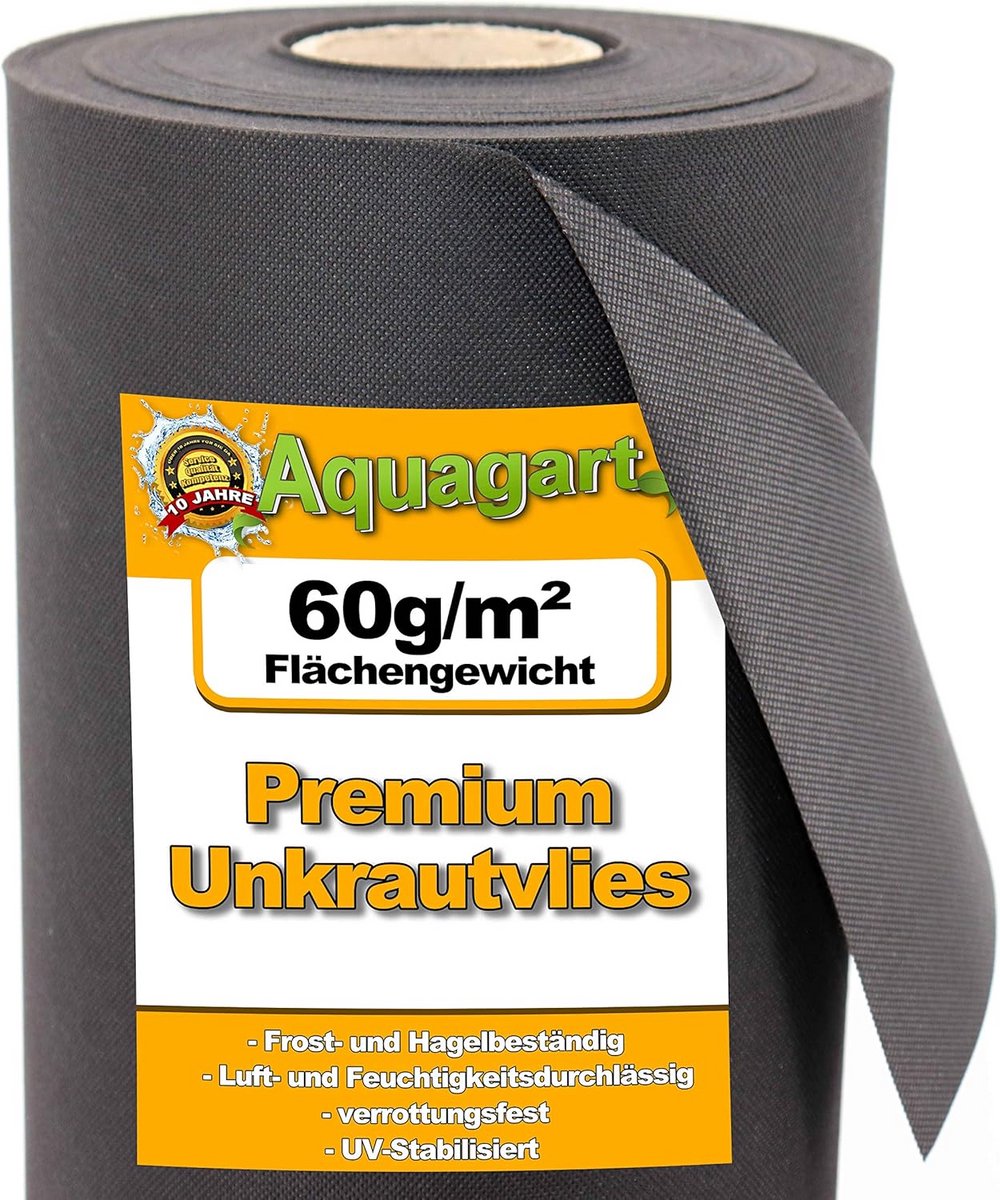 Tuinvlies Onkruidvlies Mulchvlies 24m² - 1,6m Breed Zware Kwaliteit