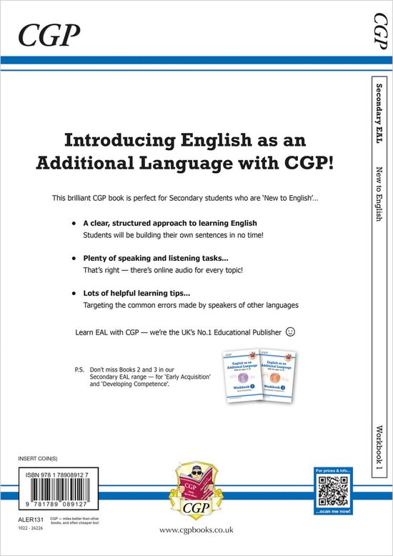 CGP EAL- English as an Additional Language (EAL) for Ages 11-16 - Workbook 1 (New to English)