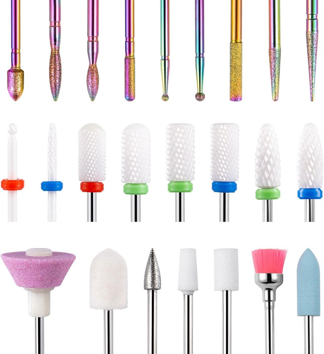 Set Professionele Nagelfrees Bits voor Elektrische Vijl