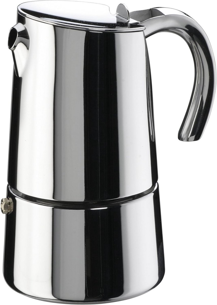 Klassieke Espressomachine voor 4 Kopjes in Roestvrij Staal