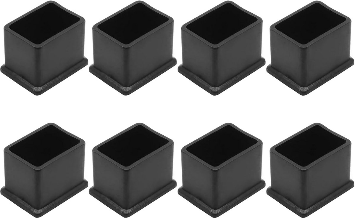 8 Stuks Rechthoekige PVC Poten Doppen voor Stoelen en Tafels - Vloerbeschermers