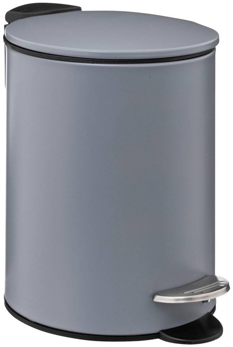 Kleine Metalen Pedaalemmer voor Badkamer - 3 Liter - Grijs met Soft Close