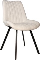 Chaise de salle à manger Susta chaise de salle à manger en chenille blanche