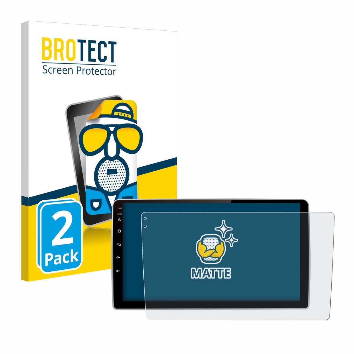 BROTECT - Screenprotector voor Junsun V1 pro 9" - Folie Beschermfolie matte 2 Stuks