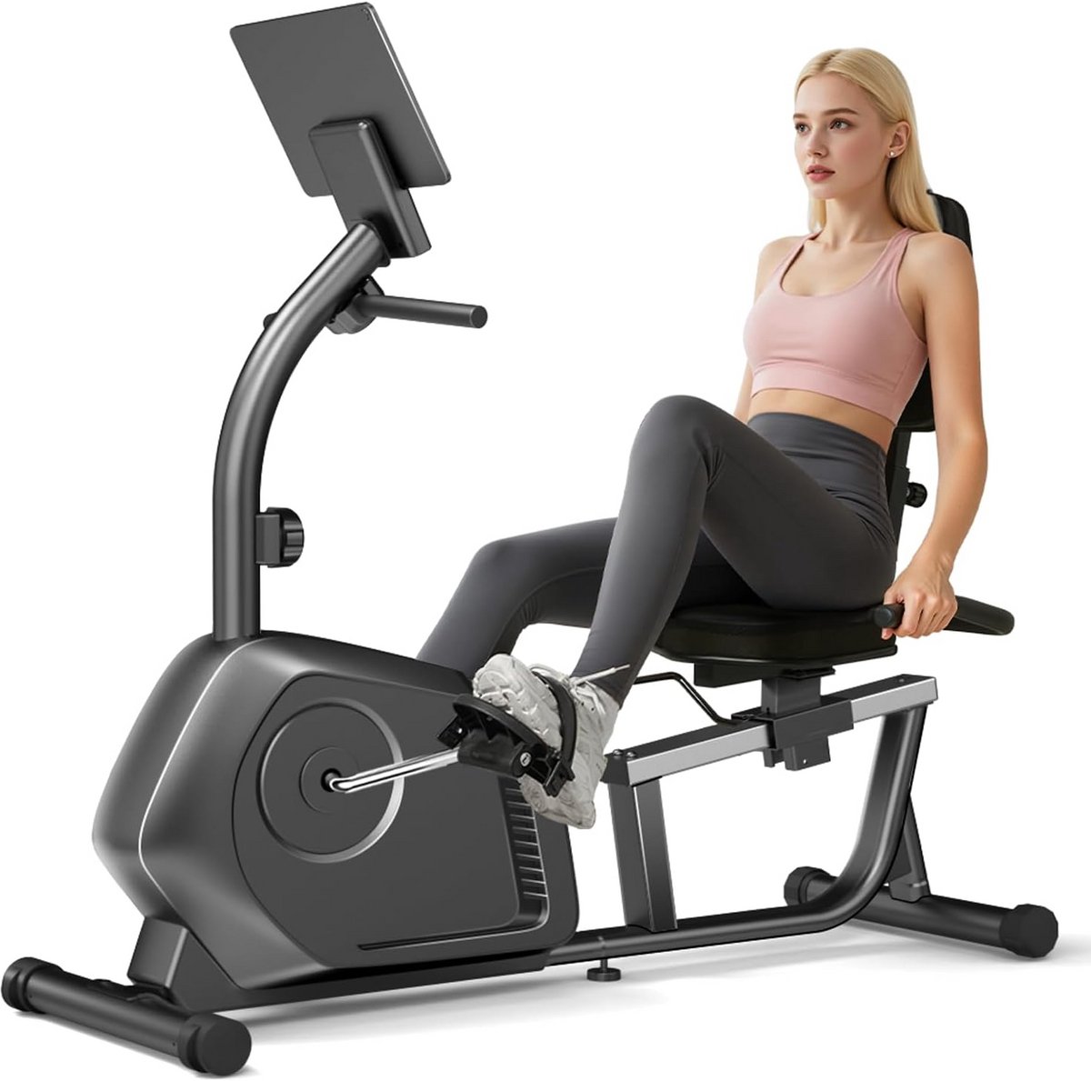 Comfortabele Ligfiets Hometrainer voor Thuisgebruik met 16 Weerstandsniveaus