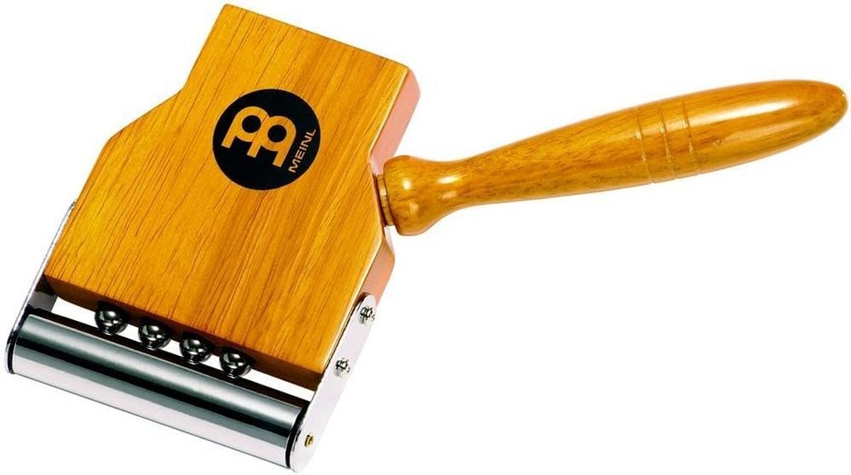 Houten instrument met amberkleurige afwerking voor percussie
