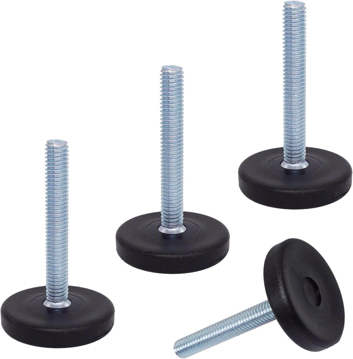 Verstelbare Meubelpoten M6 x 40 mm Set van 4 Ronde Nivelleervoeten
