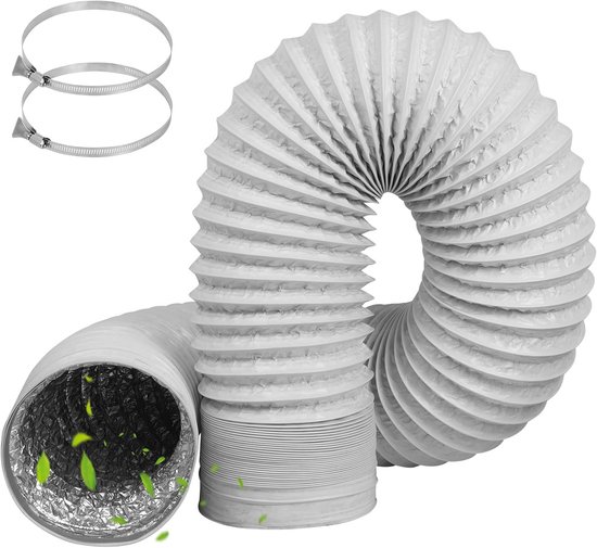 Flexibele Afvoerslang 150 mm Diameter, 3 Meter - PVC Aluminium