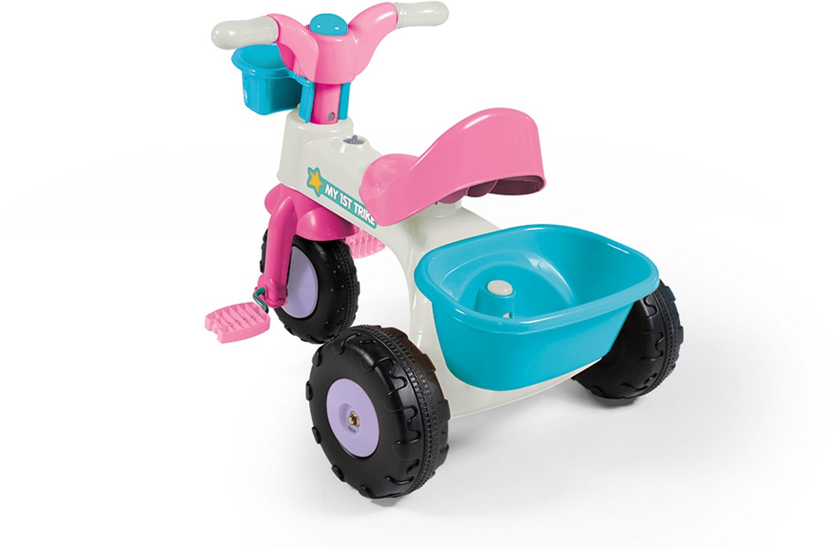 Dolu My First Trike Kinder Driewieler Roze/Wit/Blauw