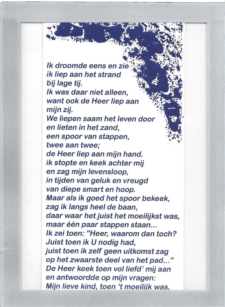 Gedicht Ik droomde eens in Passepartout