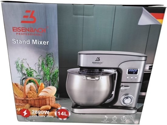 Eisenbach XXXL keukenrobot Keukenmachine - 2800W - 14L. van Merkloos — afbeelding 3
