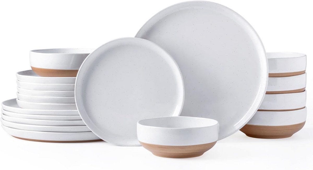 Servies Set voor 6 Personen - Wit Borden en Kommen Set