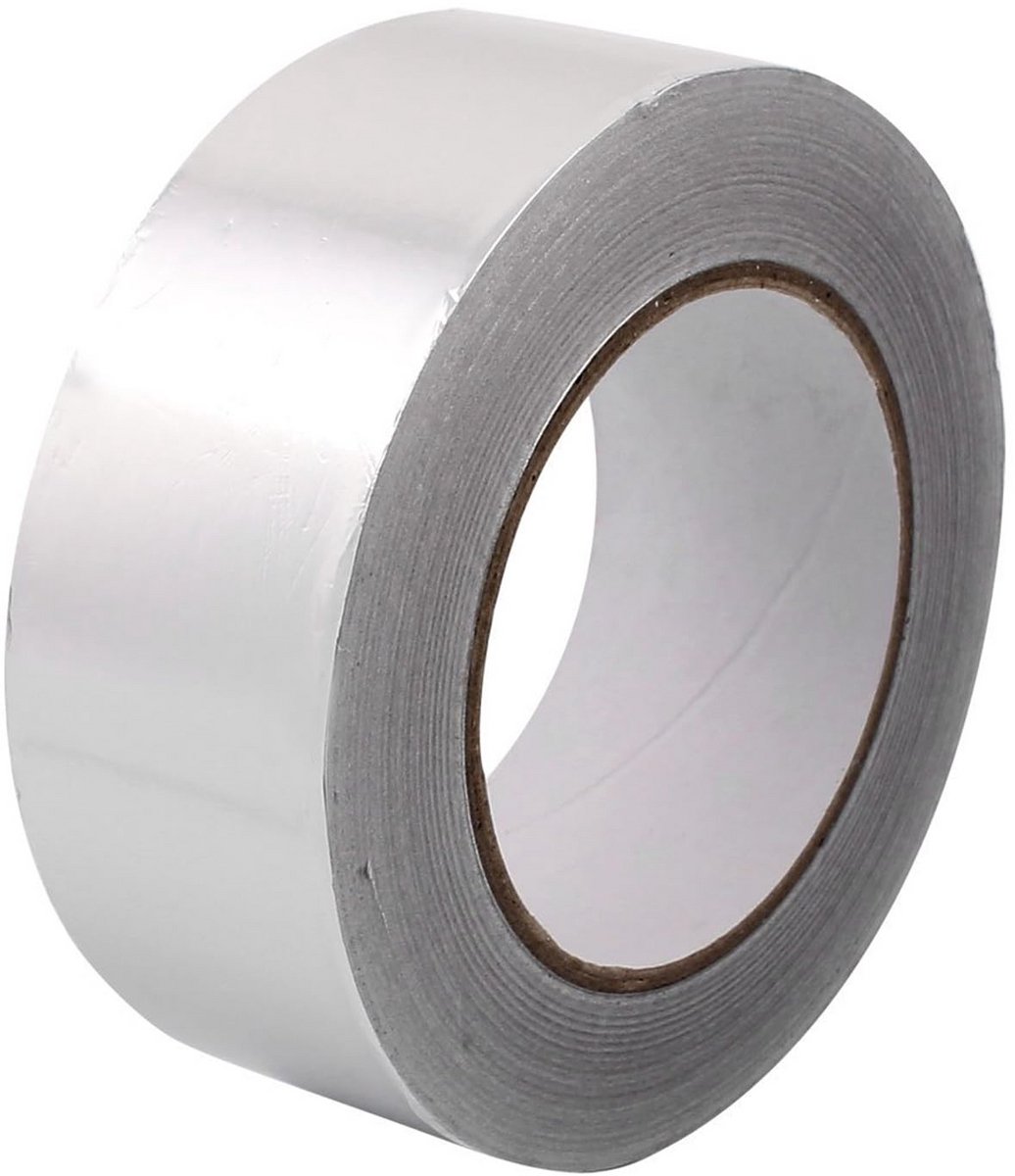 Hittebestendige Aluminium Folie Tape - 50mm x 20m - Zilveren Brandwerende Band voor Isolatie en Reparatie