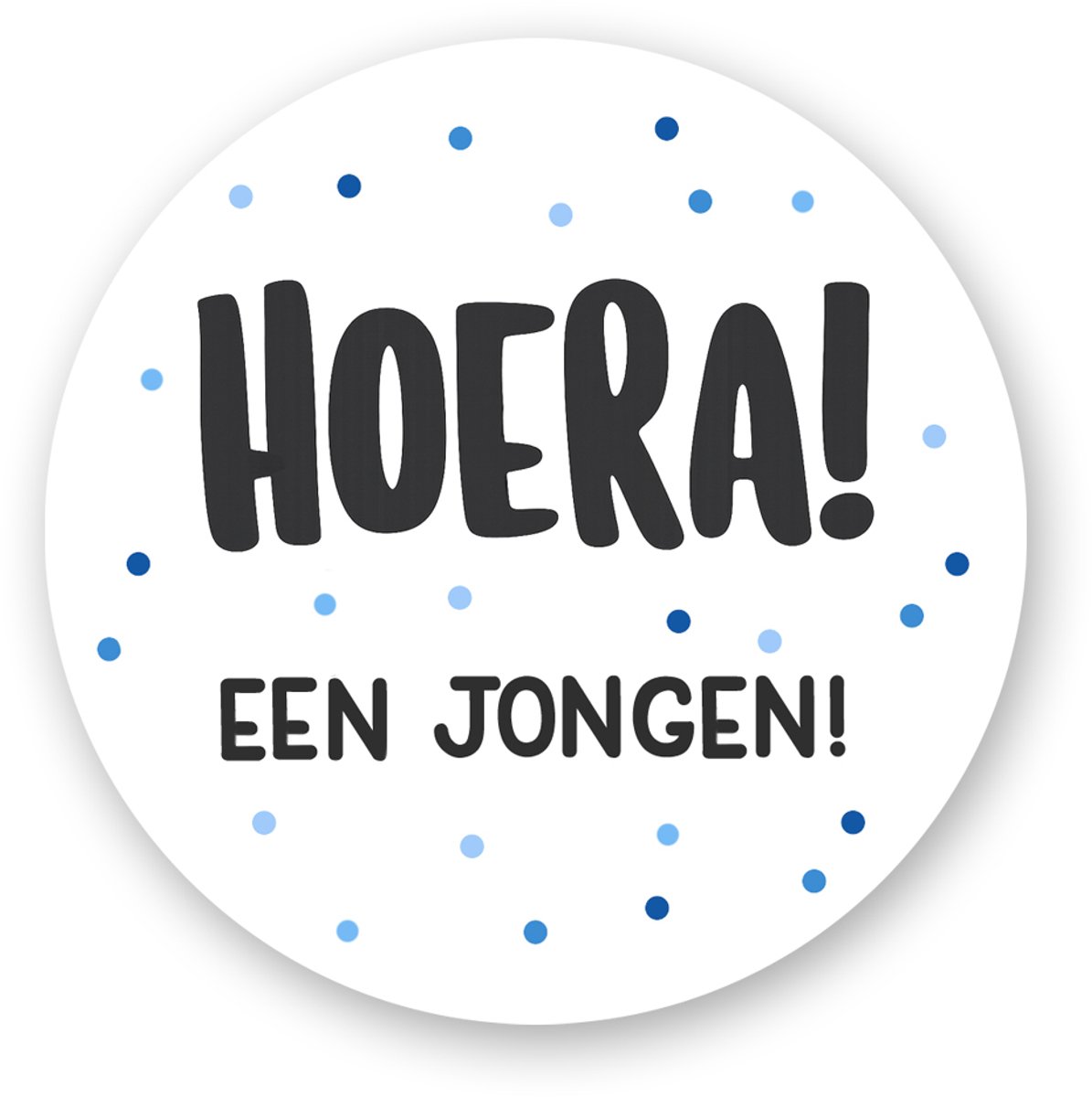 25x Sluitzegels “Hoera! Een jongen” – Geboorte – 4 cm