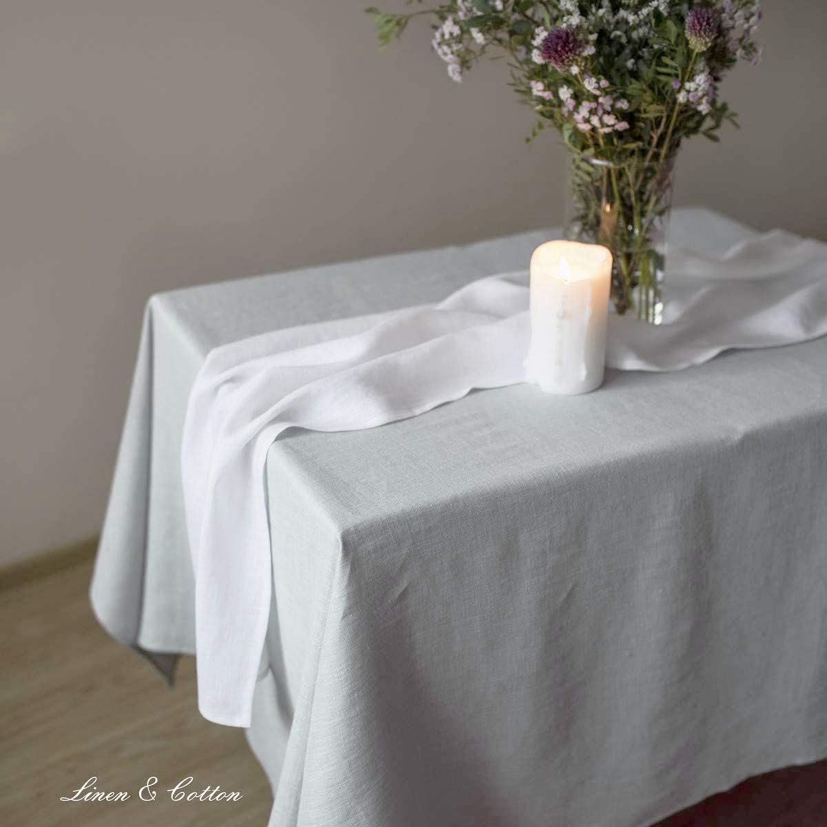 Vierkant Tafelkleed van 100% Linnen voor Eettafel en Salontafel