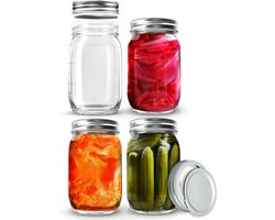Overnight Oats Potjes - Mason Jar - Meusli Beker met Deksel