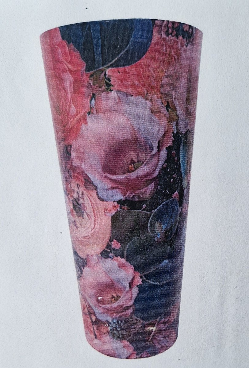 VIEVELAFLEUR glanzende vaas met bloemen