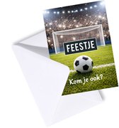 Uitnodiging kinderfeestje - Uitnodigingskaarten - Set 12 stuks met enveloppen - Jongen Meisje - Voetbal