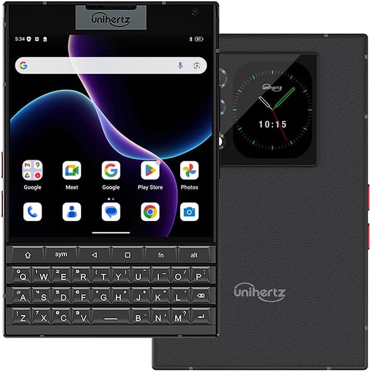 Unihertz Titan 2 5G Smartphone – Android 15, QWERTY Fysiek Toetsenbord, 12GB RAM, 512GB Opslag, NFC & OTG – Zwart (zonder oplader)