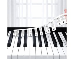Ultiluxe® Piano toetsen oplegger - Afneembare pianonoten van siliconen - Voor beginners - Piano noten leren - Beginnen met pianospelen - Herbruikbaar - Muziektheorie, noten en sleutelposities leren