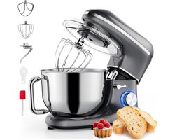 RWB® Deegmachine - Elektrische Deegmixer - Keukenmixer - 6.2L - Mixen en Mengen - Zilver - 43cm x 36cm x 27cm
