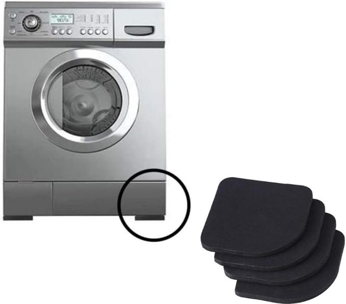 Antivibratiepads voor huishoudelijke apparaten - set van 4 stuks