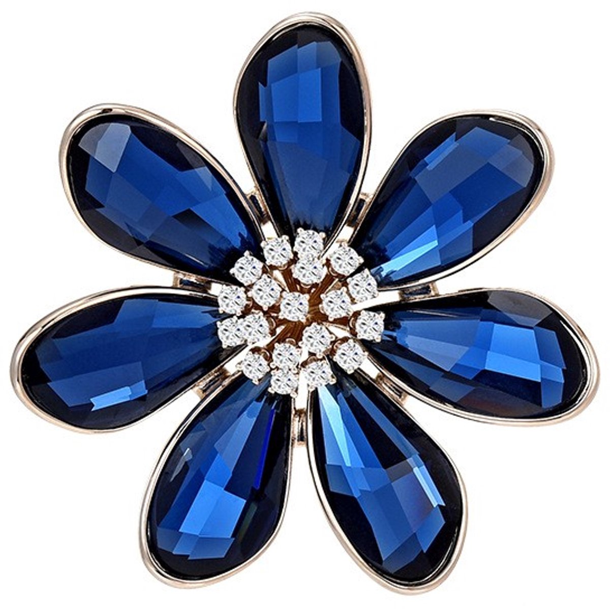 Goldpulse Broche - Dames Broche - Bloem Broche - milieuvriendelijk koper - zirkonia - Hoogwaardige broche