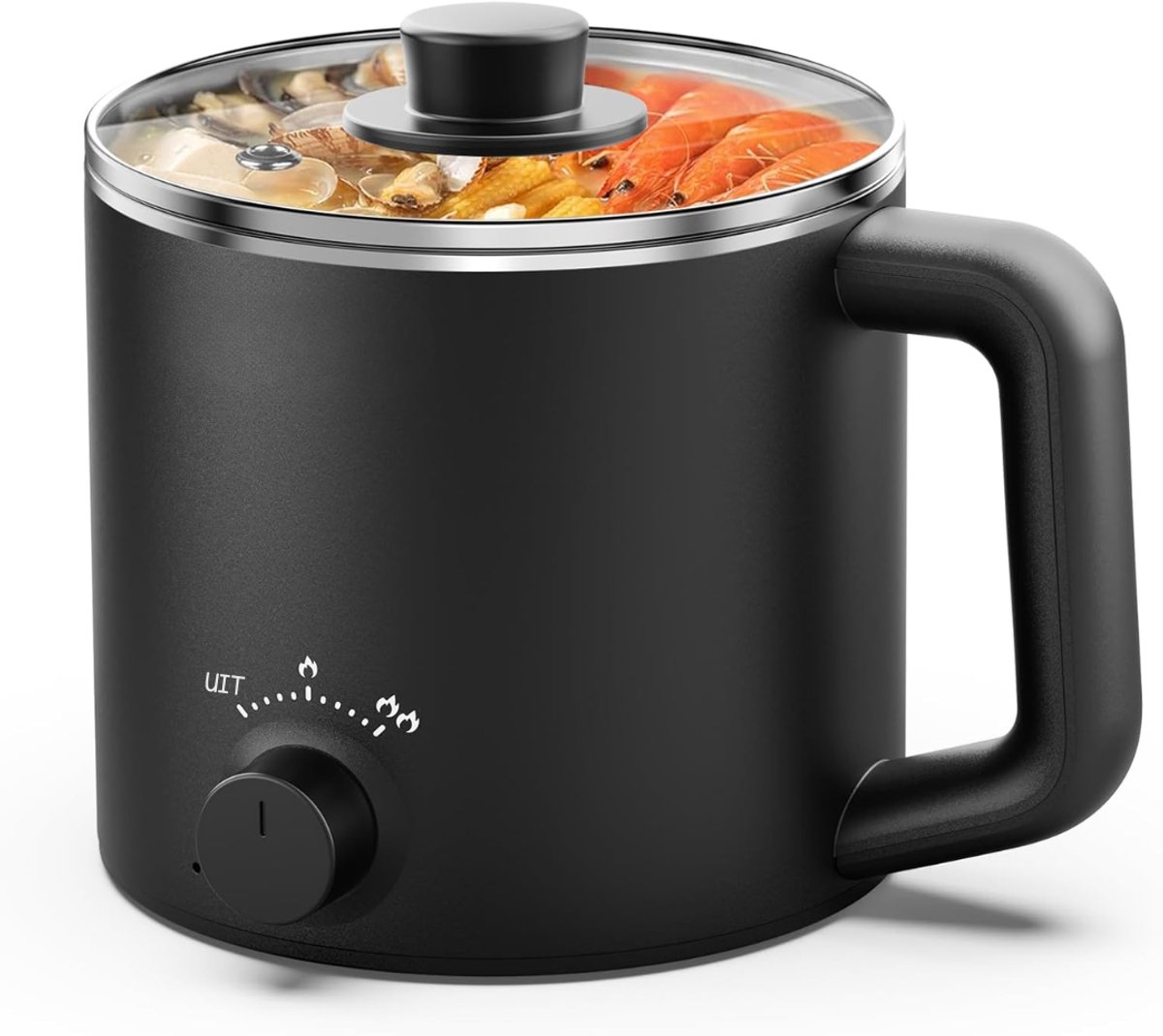 DnA® Hotpot - Hot Potatoes Pantoffel Dames - Soepketel - Zwart - 20cm x 17cm x 20cm