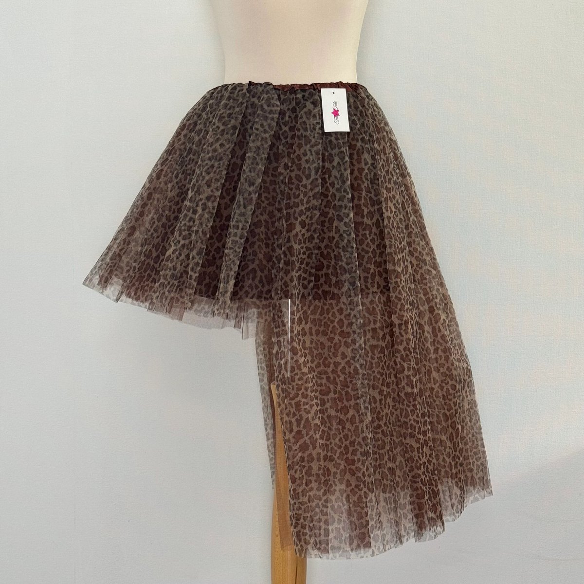 Luipaard rok high-low