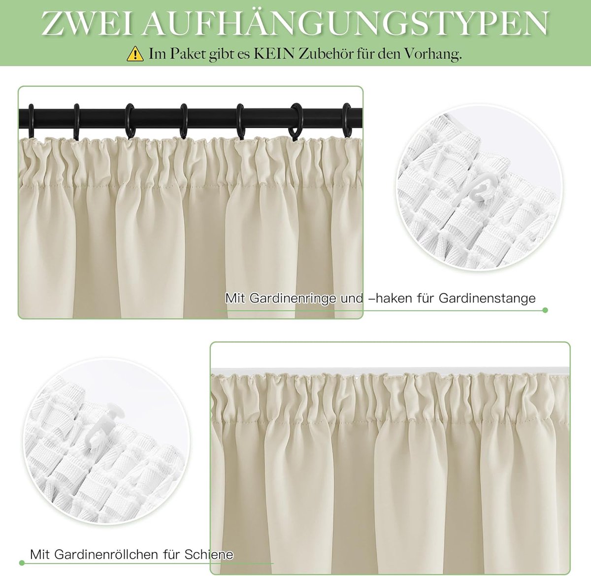 Famanu Effen Kleur Verduisterende Gordijnen - Warmte - isolerende Gordijnen - Stijlvol - Geschikt voor Woonkamer Slaapkamer - x cm (1 Panelen) -Lichtbeige