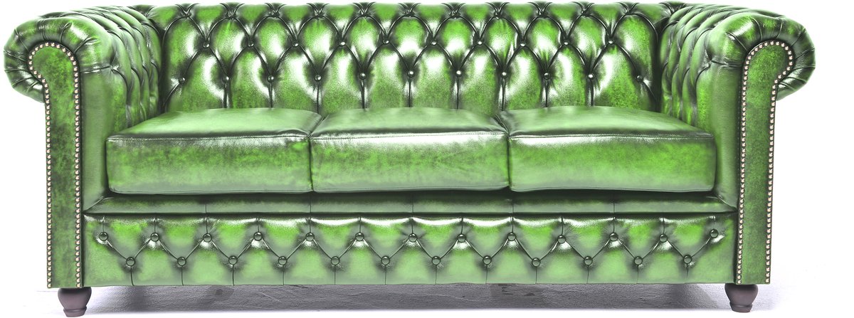 Chesterfield Eco Leather Line - Antique Apple Green 3-zits