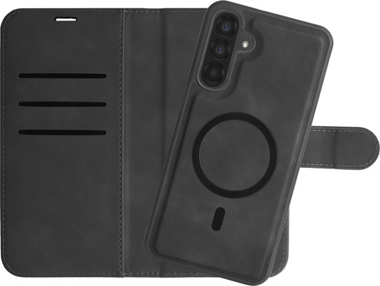 Samsung Galaxy A57 Hoesje 2-in-1 Uitneembare Bookcase Back-cover Zwart Pasjeshouder MagSafe