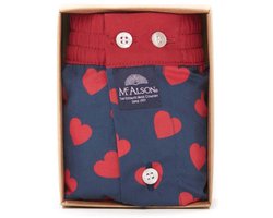 McAlson Wijde boxershort - Blue/Red - maat L (L) - Heren Volwassenen - 100% katoen- M0315-L