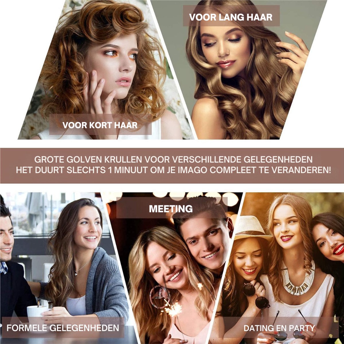 Aura Wafeltang 25mm Krultang met Instelbare Temperatuur - afbeelding 2