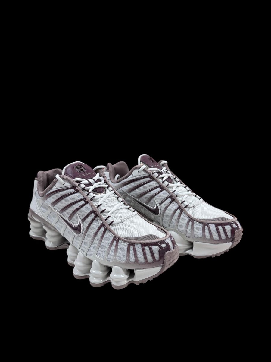 Nike Shox TL Sneakers Dames – – Synthetisch & Mesh Light Bone / Burgundy Crush
