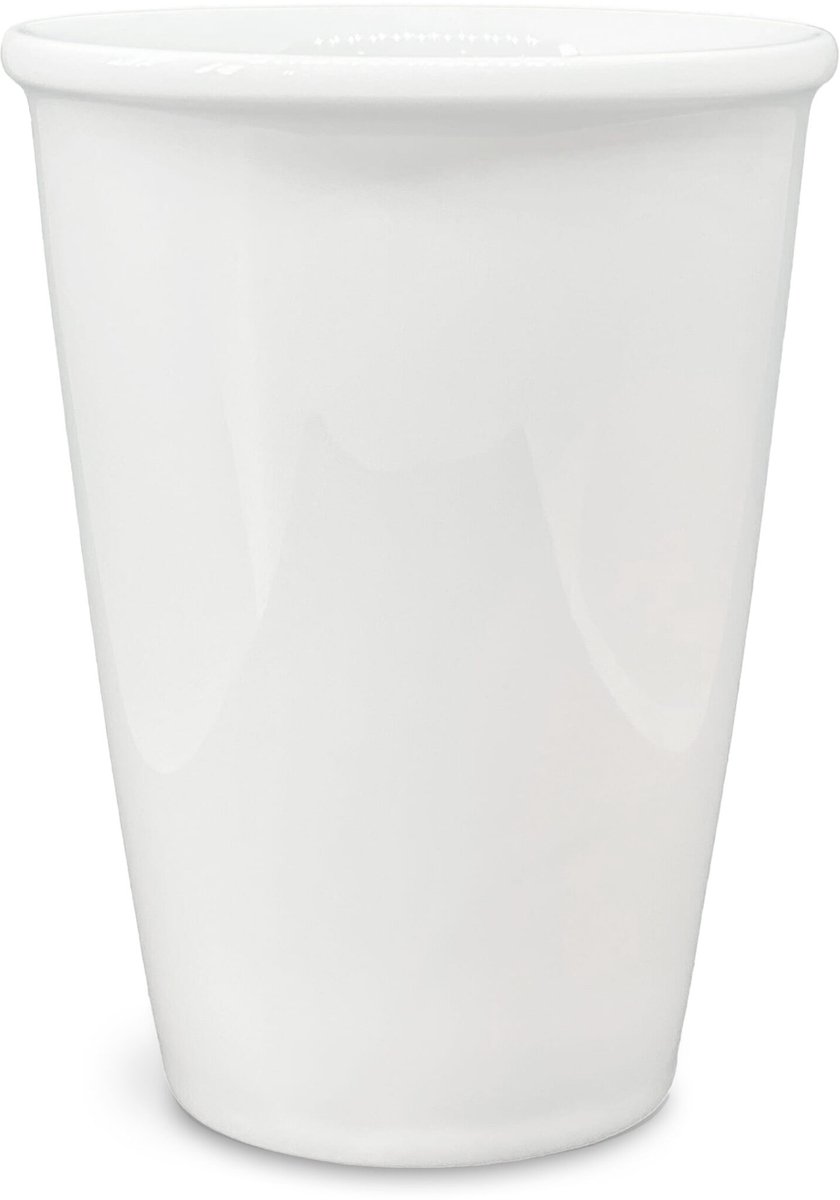 6 x Papercup porselein wit 330 ml - 100% duurzaam alternatief - hoogwaardig keramiek