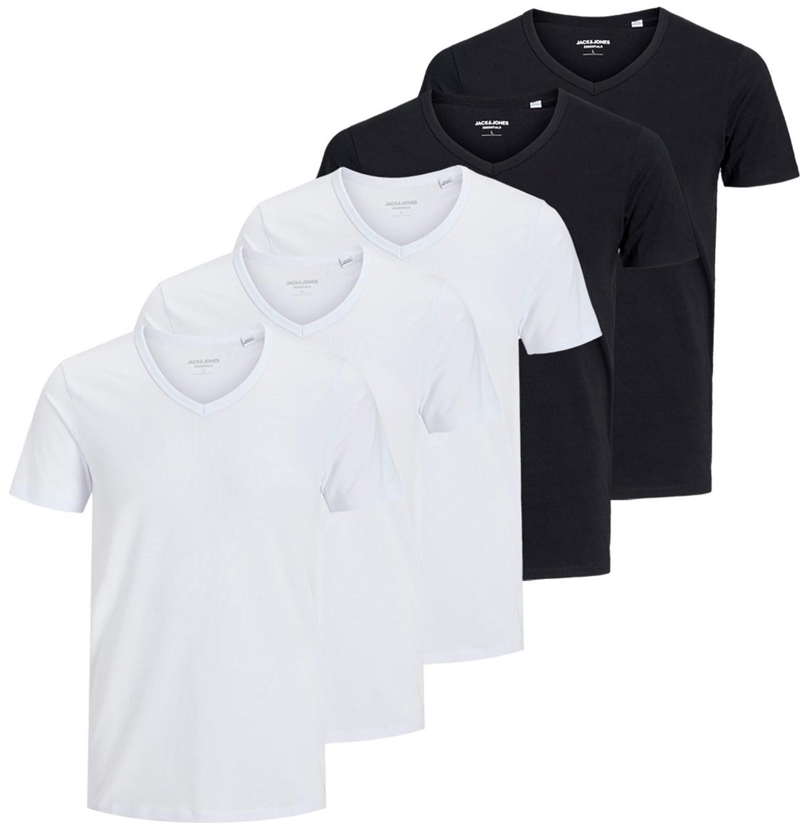 Jack & Jones Heren t-shirt 5 pack Essentials