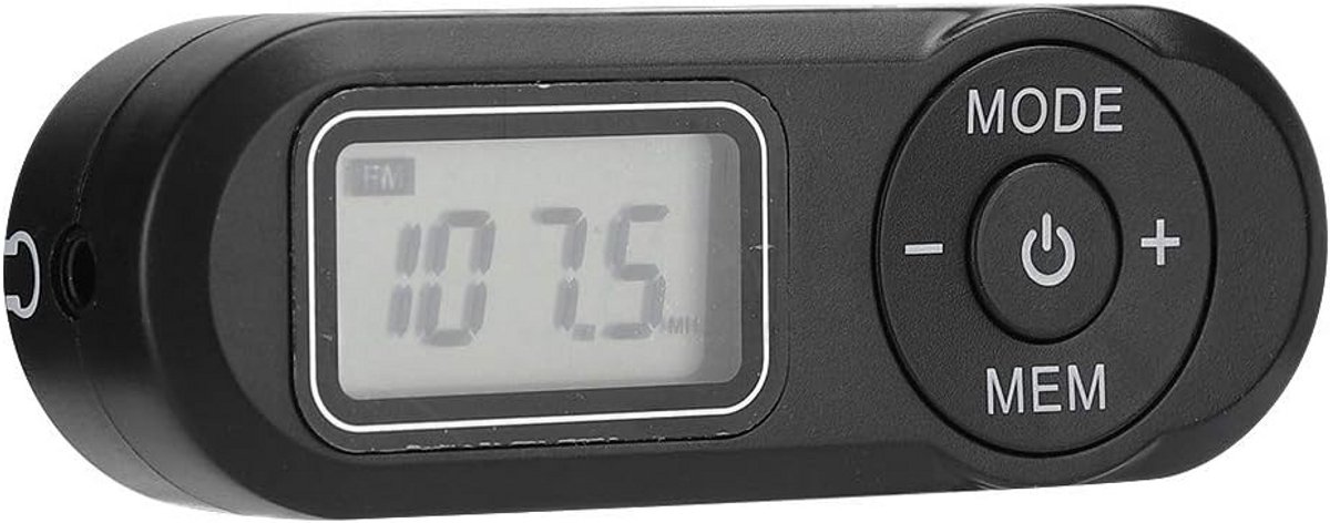 Draagbare Mini FM Radio met LCD Scherm en Hoofdtelefoon - Compact Zakmodel