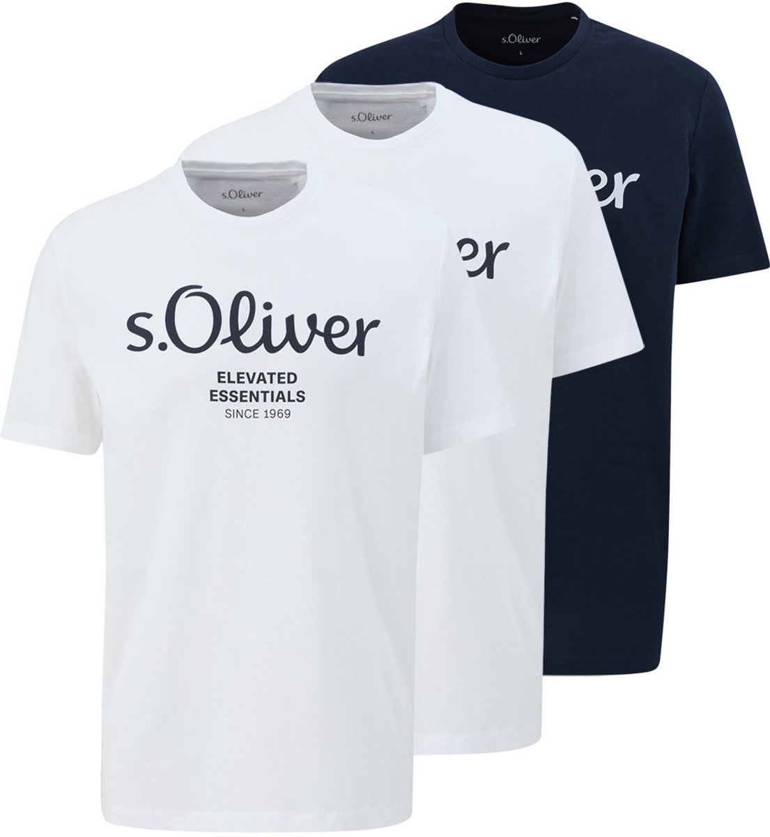 s.Oliver Heren t-shirt 3 pack Basic